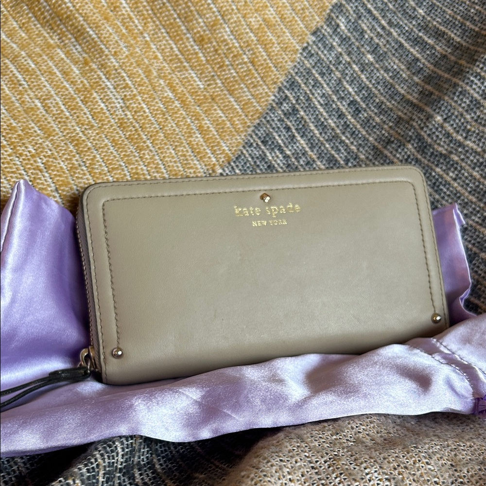 Kate Spade Taupe “Story Book” Wallet